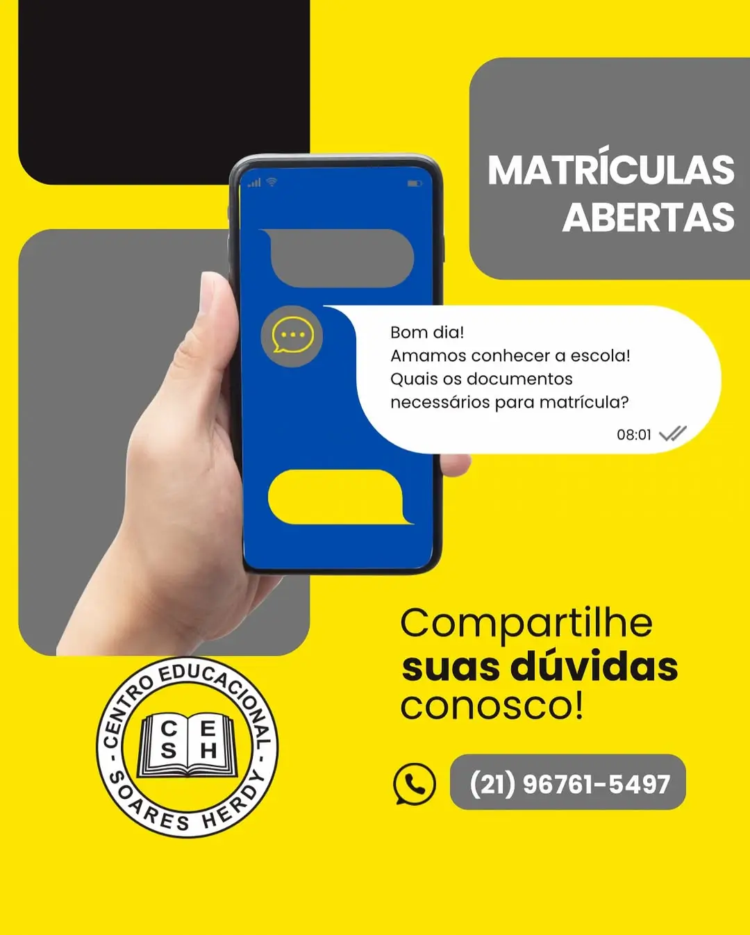 Compartilhe suas dúvidas conosco — (21) 96761-5497